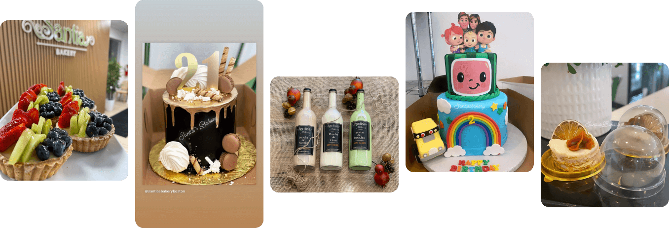 Santia's Bakery cakes, desserts and juices